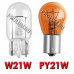 Светодиодная лампа в поворотник с ДХО PY21W W21W